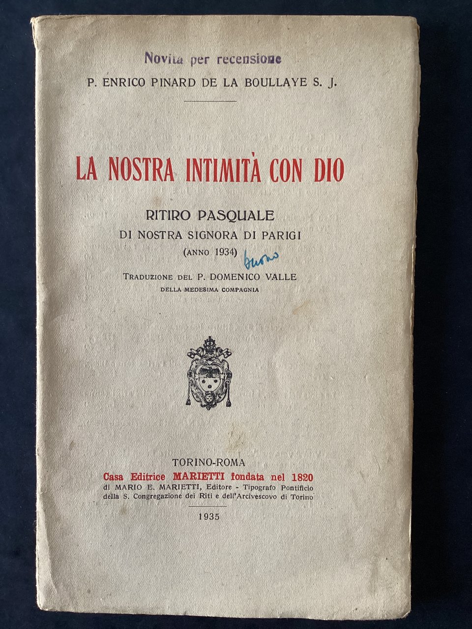 La nostra intimità con Dio