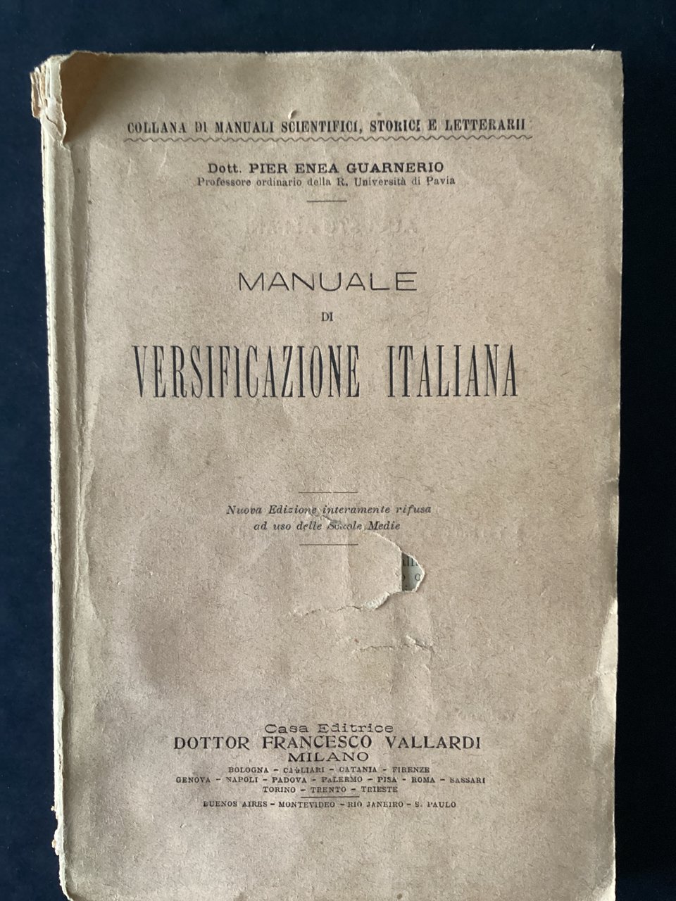 Manuale di versificazione italiana