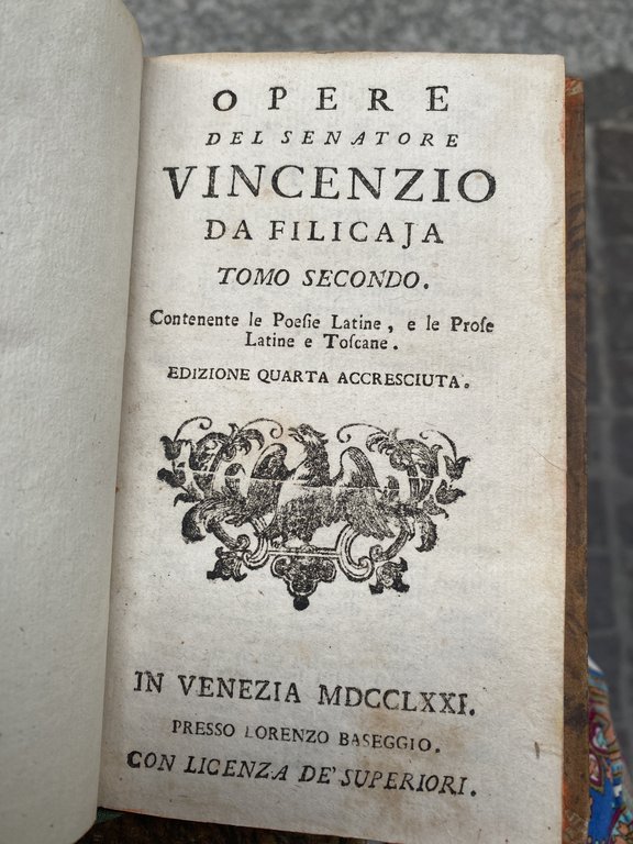 Poesie toscane di Vincenzo da Filicaja