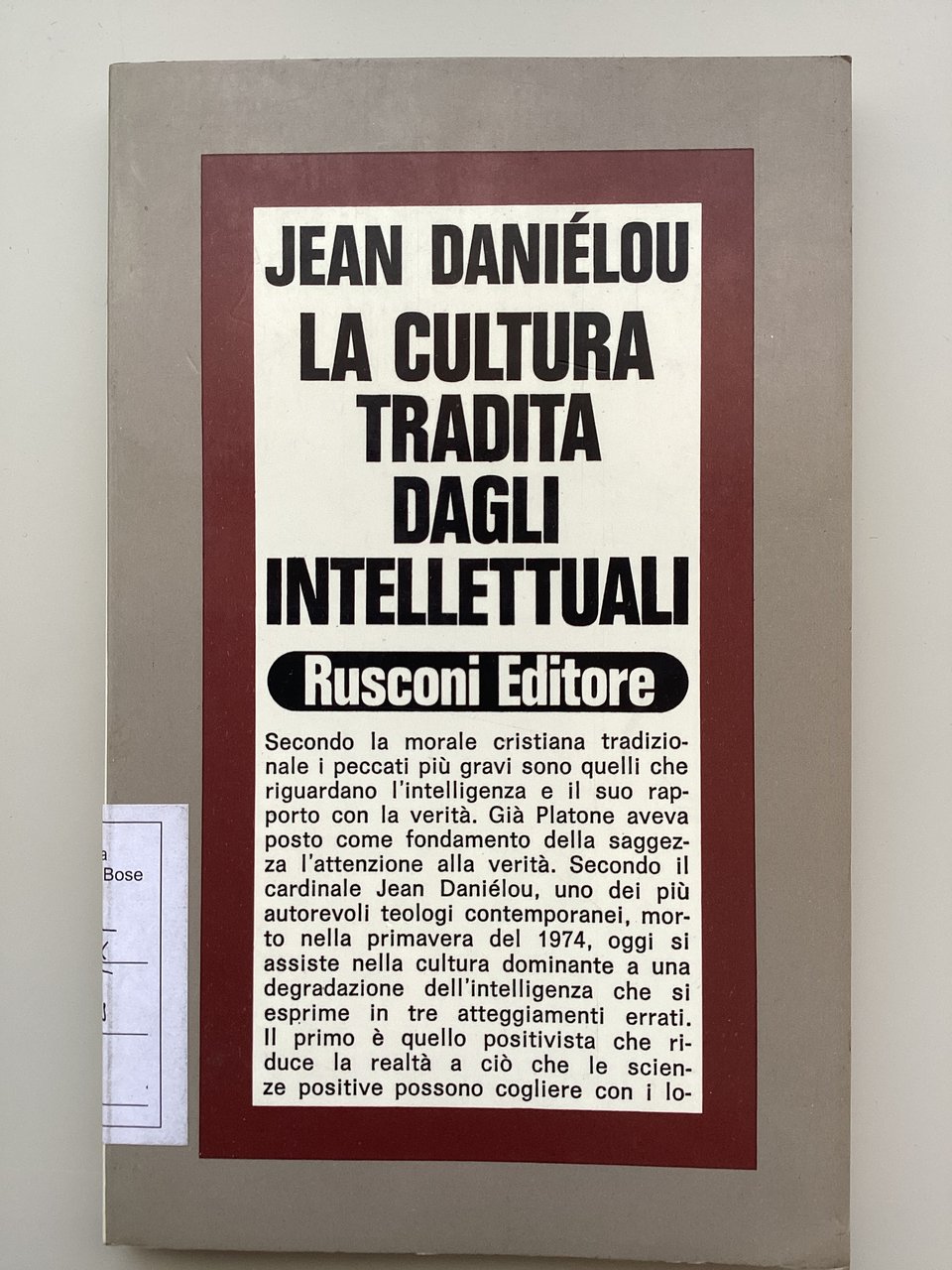 La cultura tradita dagli intellettuali