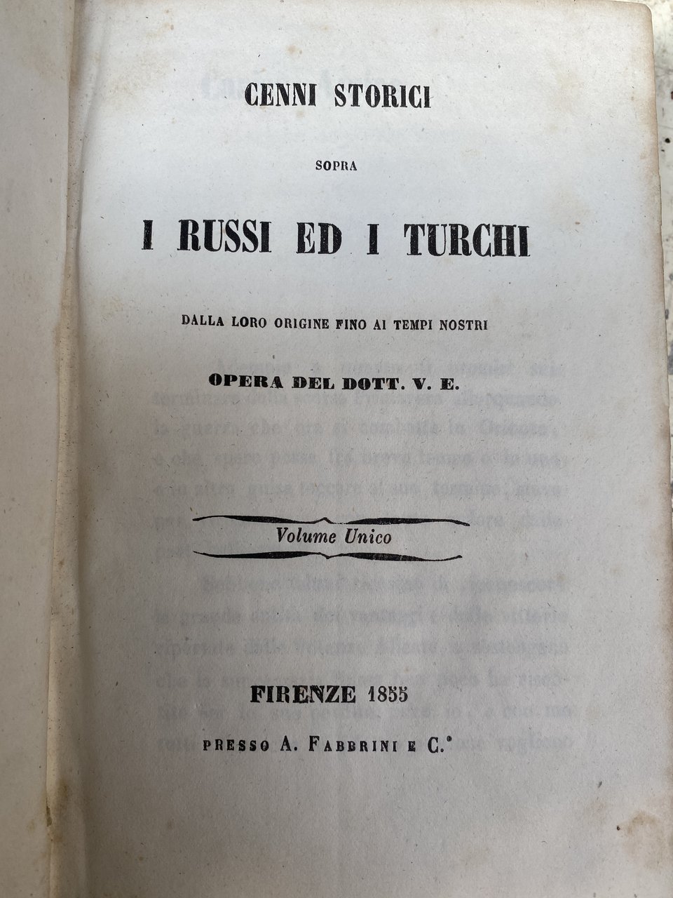 Cenni storici sopra i Russi ed i turchi dalla loro …