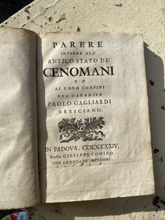 Parere intorno all'antico stato dei Cenomani ed ai loro confini