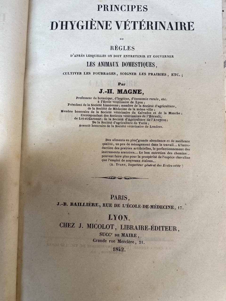 Principes d'hygiene veterinaire ou regles d'apres lesquelles on doit entretenir …