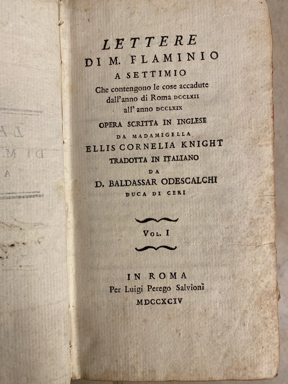 Lettere di M. Flaminio a Settimio che contengono le cose …