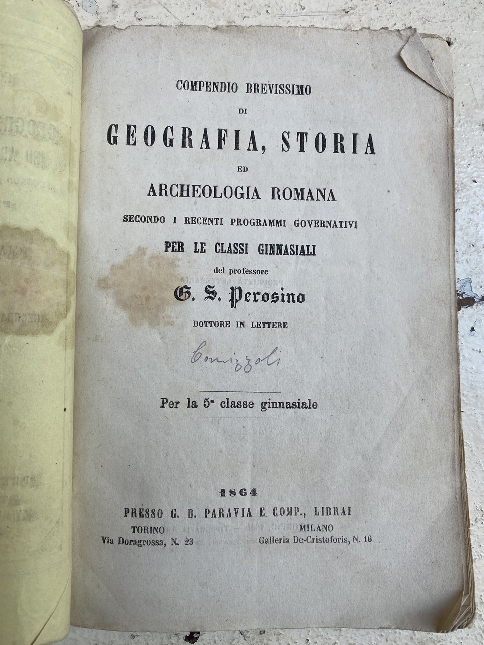 Compendio brevissimo di Geografia e Storia antica ed archeologica greca …