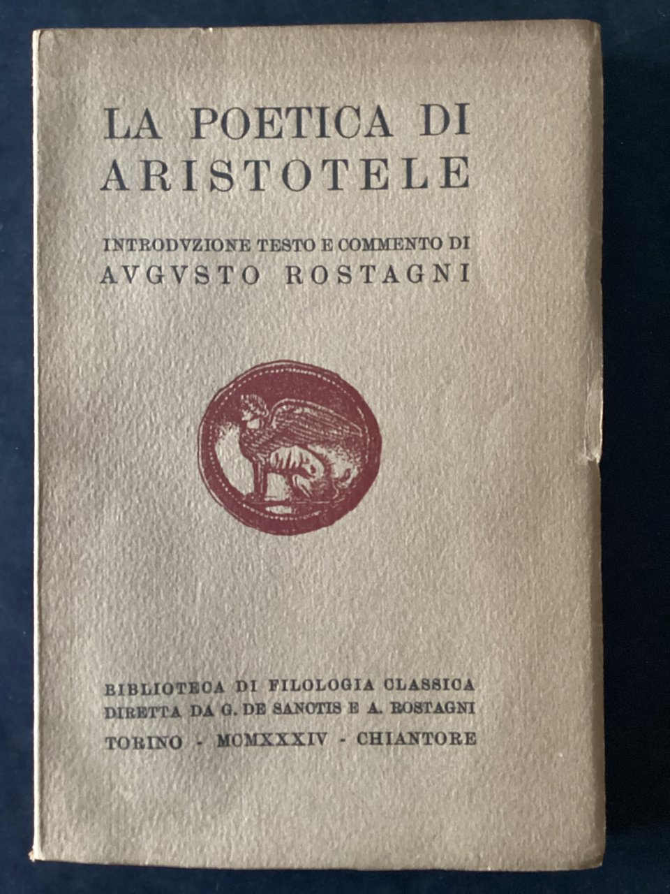 La poetica di Aristotele. Introduzione testo e commento di Augusto …