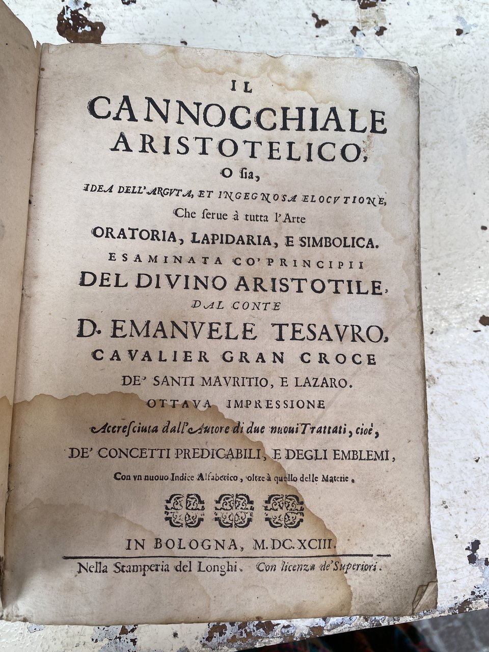 Il cannocchiale aristotelico ossia idea dell'arguta et ingegnosa elocutione che …