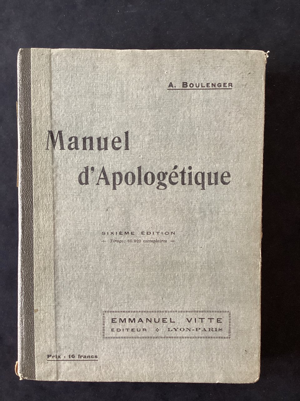 Manuel d'Apologétique