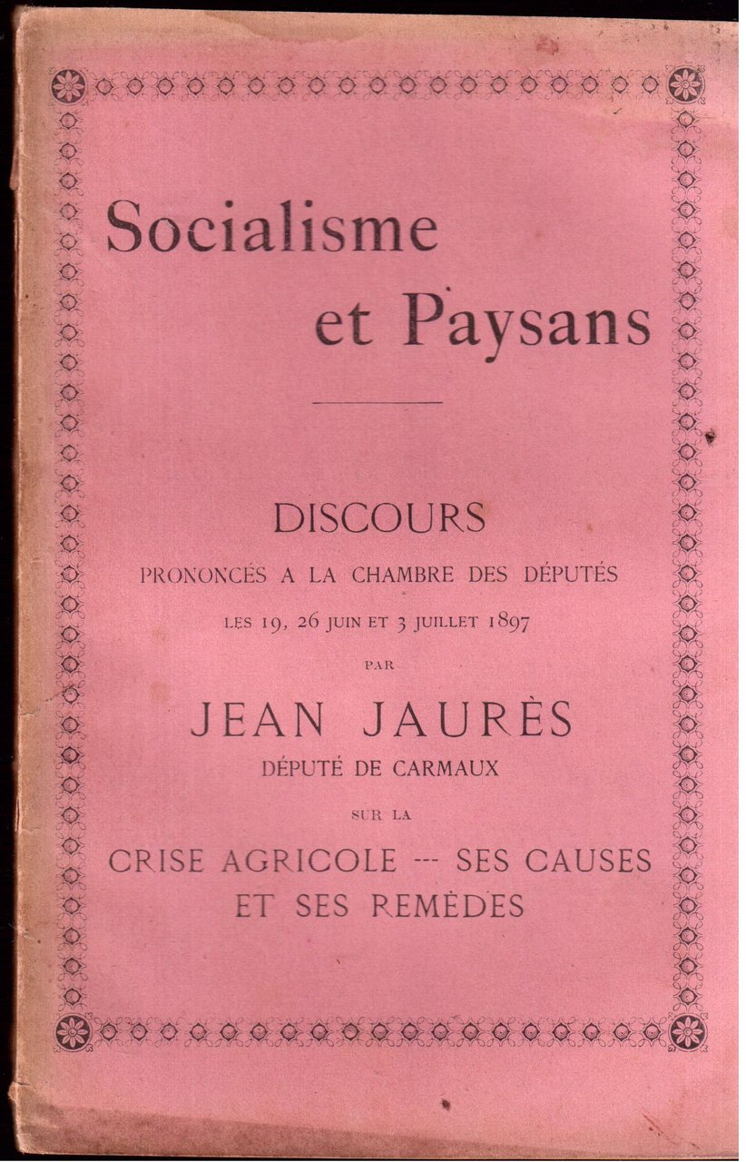 Socialisme et Paysans - Discours prononcés a la Chambre des …