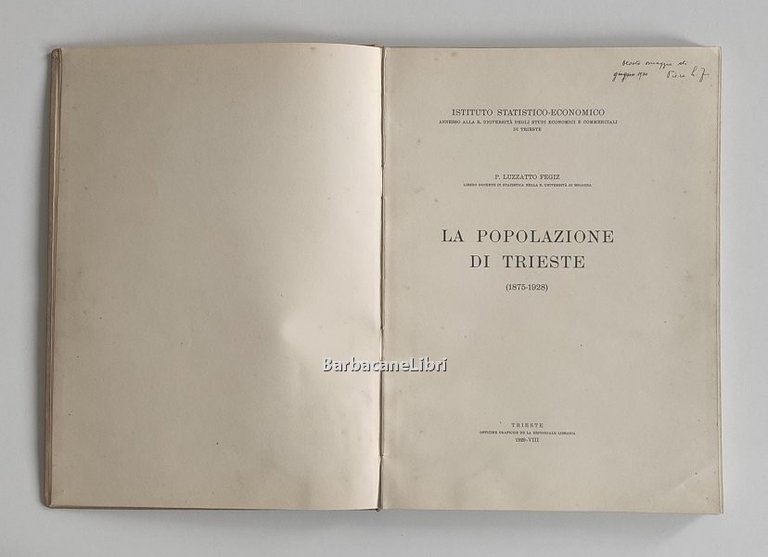 La popolazione di Trieste (1875-1928)