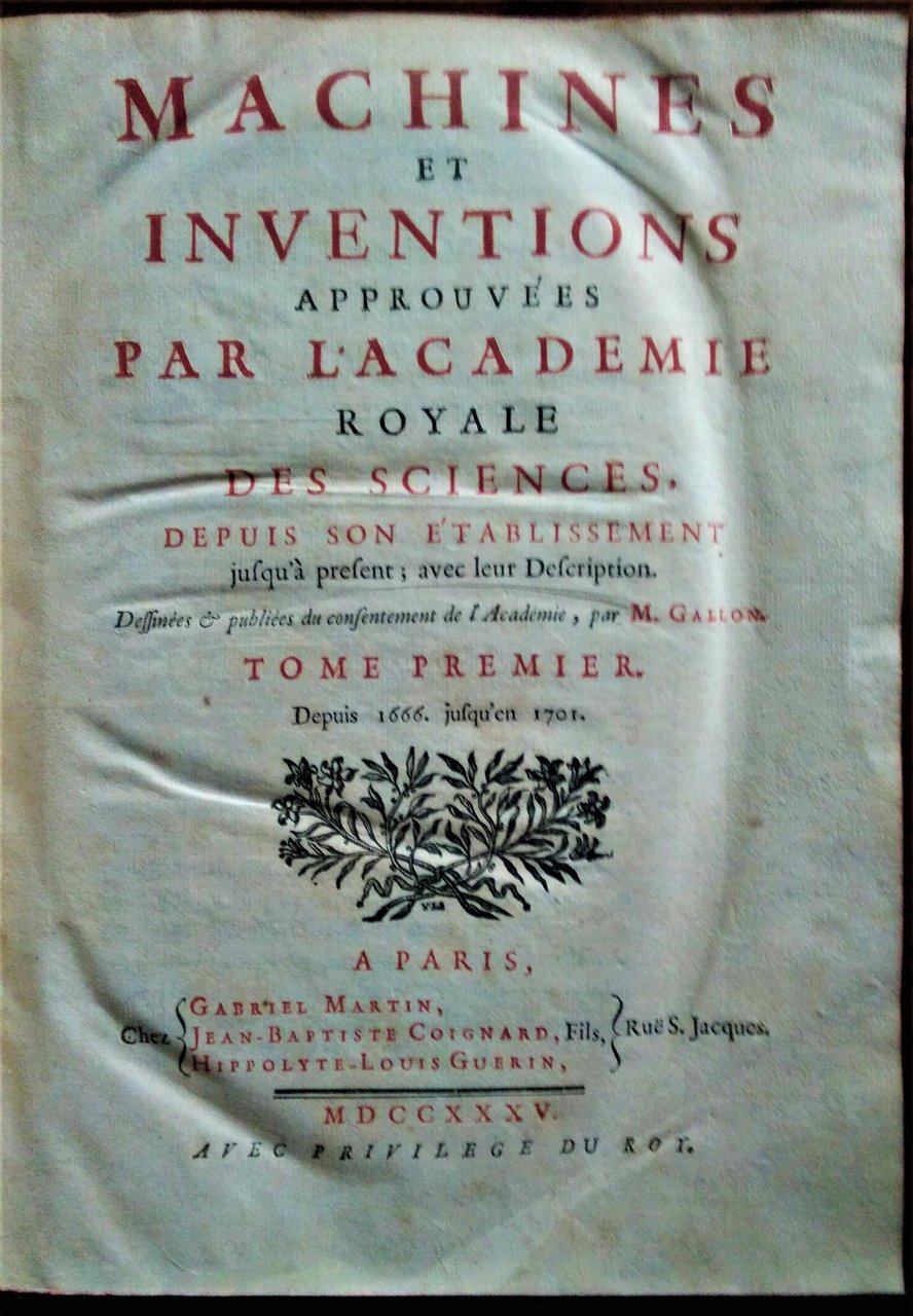 Machines et inventions approuvées par l'Académie Royale des Sciences, depuis …