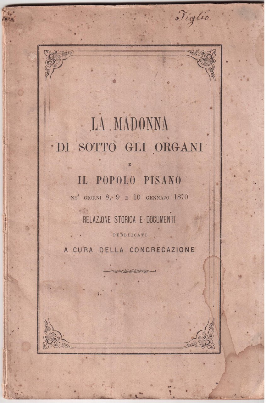 La Madonna di Sotto gli Organi e il Popolo Pisano …