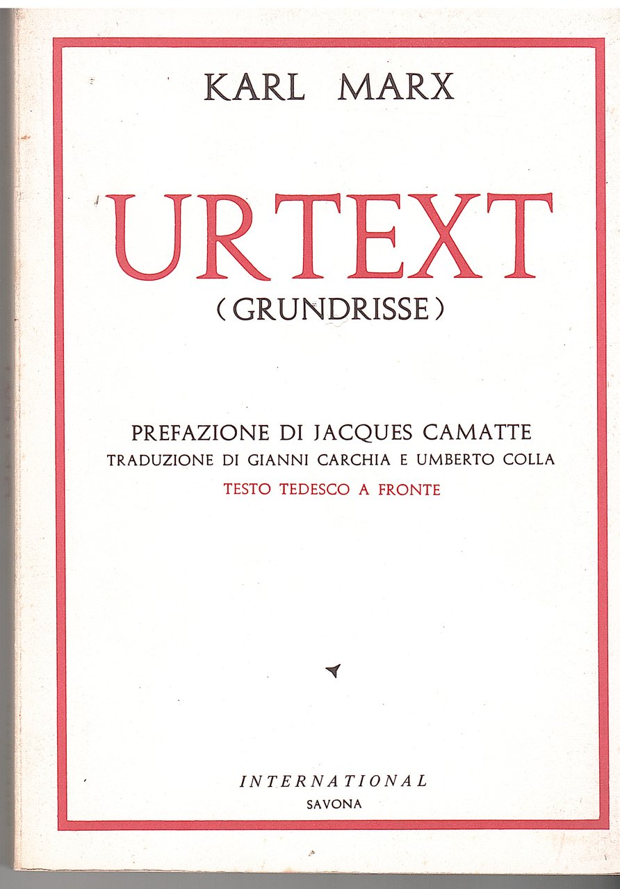 URTEXT (GRUNDRISSE)