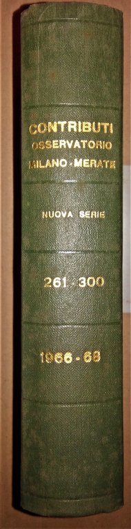Contributi dell' Osservatorio Astronomico di Milano-Merate 261-300, 1966-1968. A cura …