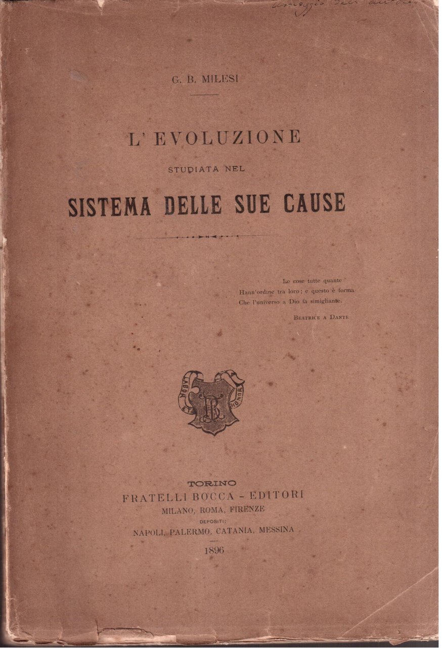 L'evoluzione studiata nel sistema delle sue cause