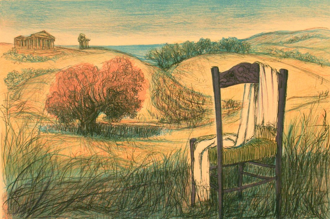 Quattro litografie originali a 5 colori ispirate a poesie di …