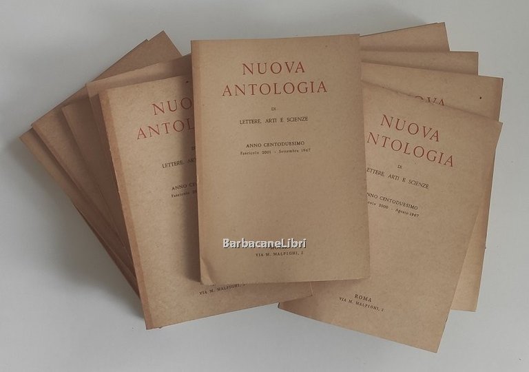 Nuova Antologia. Rivista di lettere, arti e scienze (vari numeri)