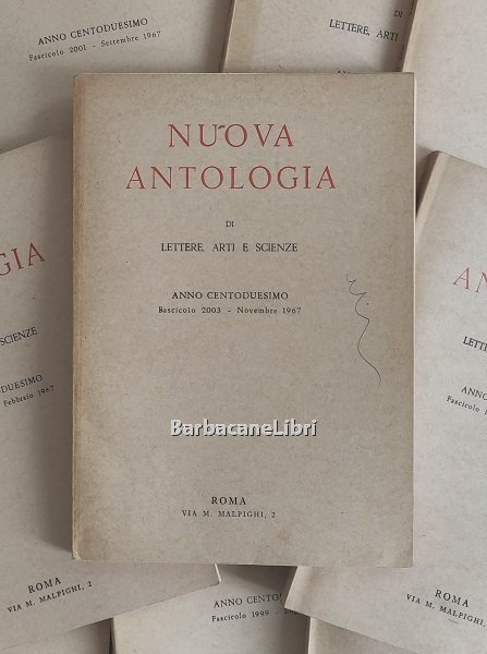 Nuova Antologia. Rivista di lettere, arti e scienze (vari numeri)
