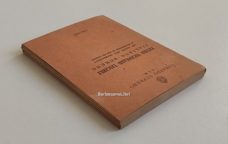 Piccolo vocabolario tascabile italiano - romeno. Con alcune note grammaticali …