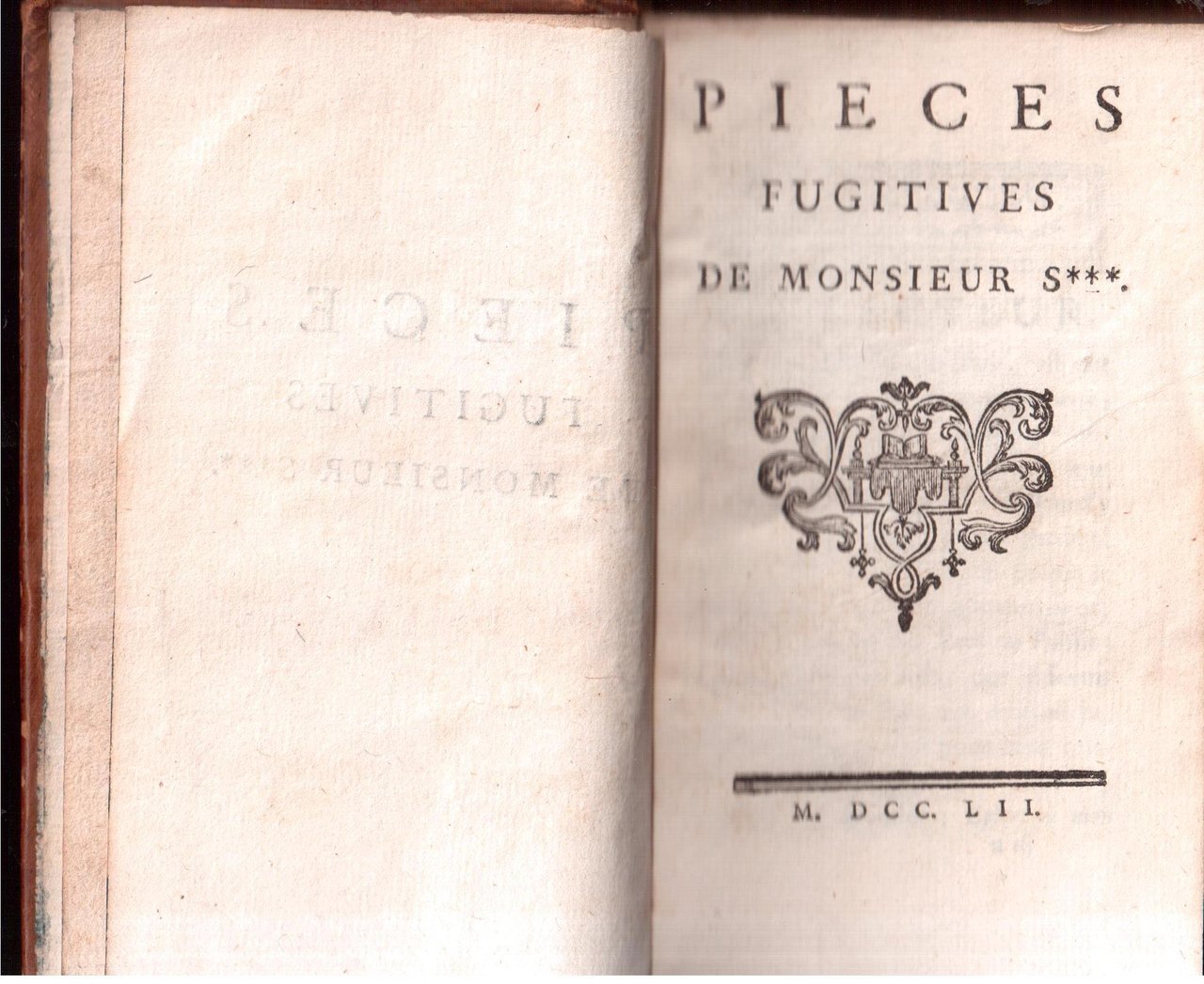 Pieces fugitives de monsieur S***