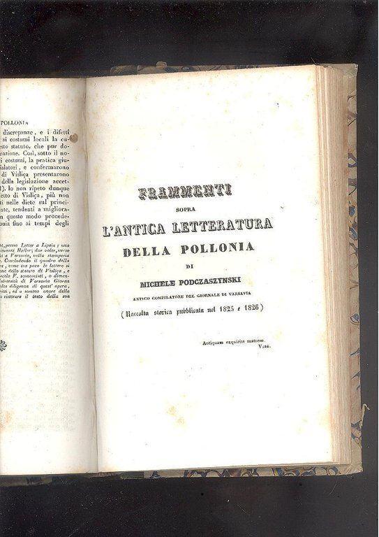 RELAZIONE STORICA, POLITICA, GEOGRAFICA, LEGISLATIVA, SCIENTIFICA, LETTERARIA, &c;DELLA POLLONIA ANTICA …