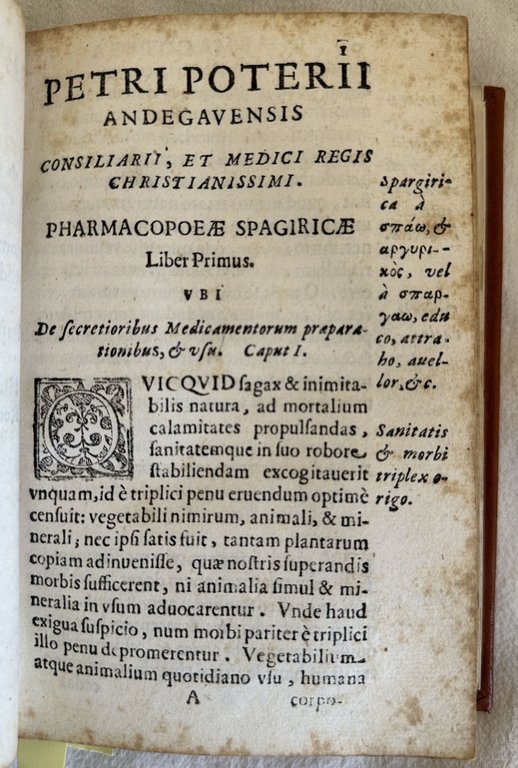 PHARMACOPOEA SPAGIRICA PETRI POTERII ANDEGAVENSIS