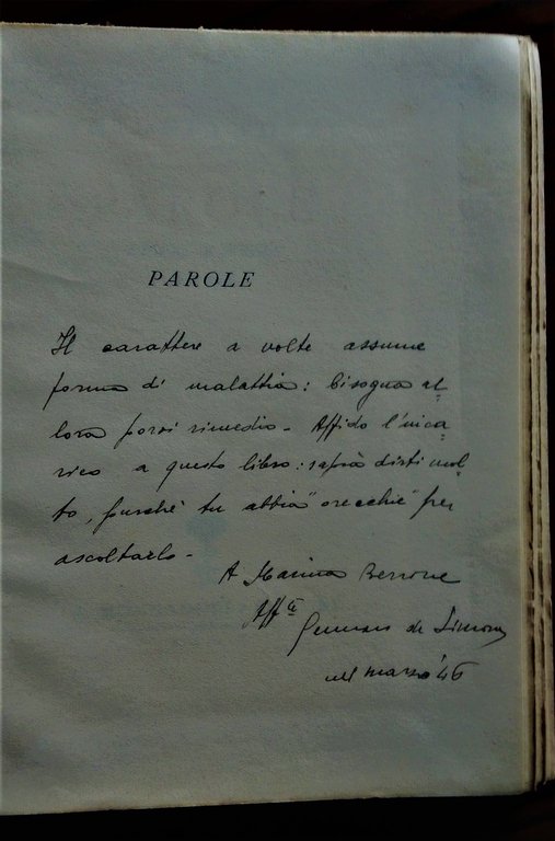 Parole. Diario di poesia. 1930 - 1938.