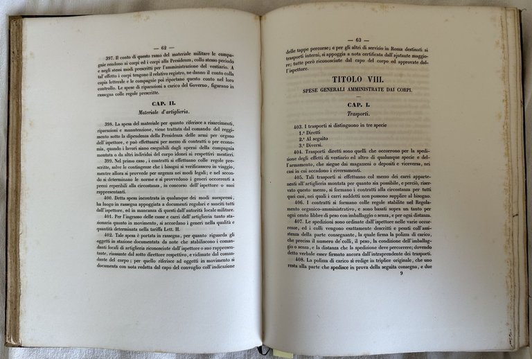 REGOLAMENTO PEL DETTAGLIO AMMINISTRATIVO DELLA TRUPPA DI LINEA INDIGENA