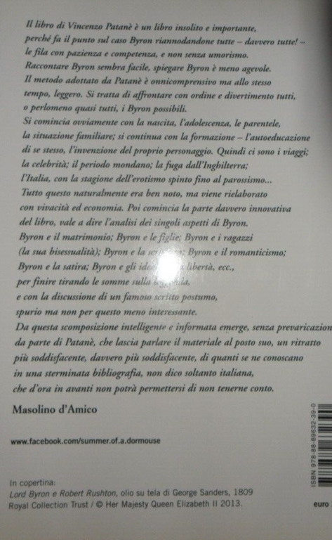 L'estate di un ghiro. Il mito di Lord Byron, attraverso …