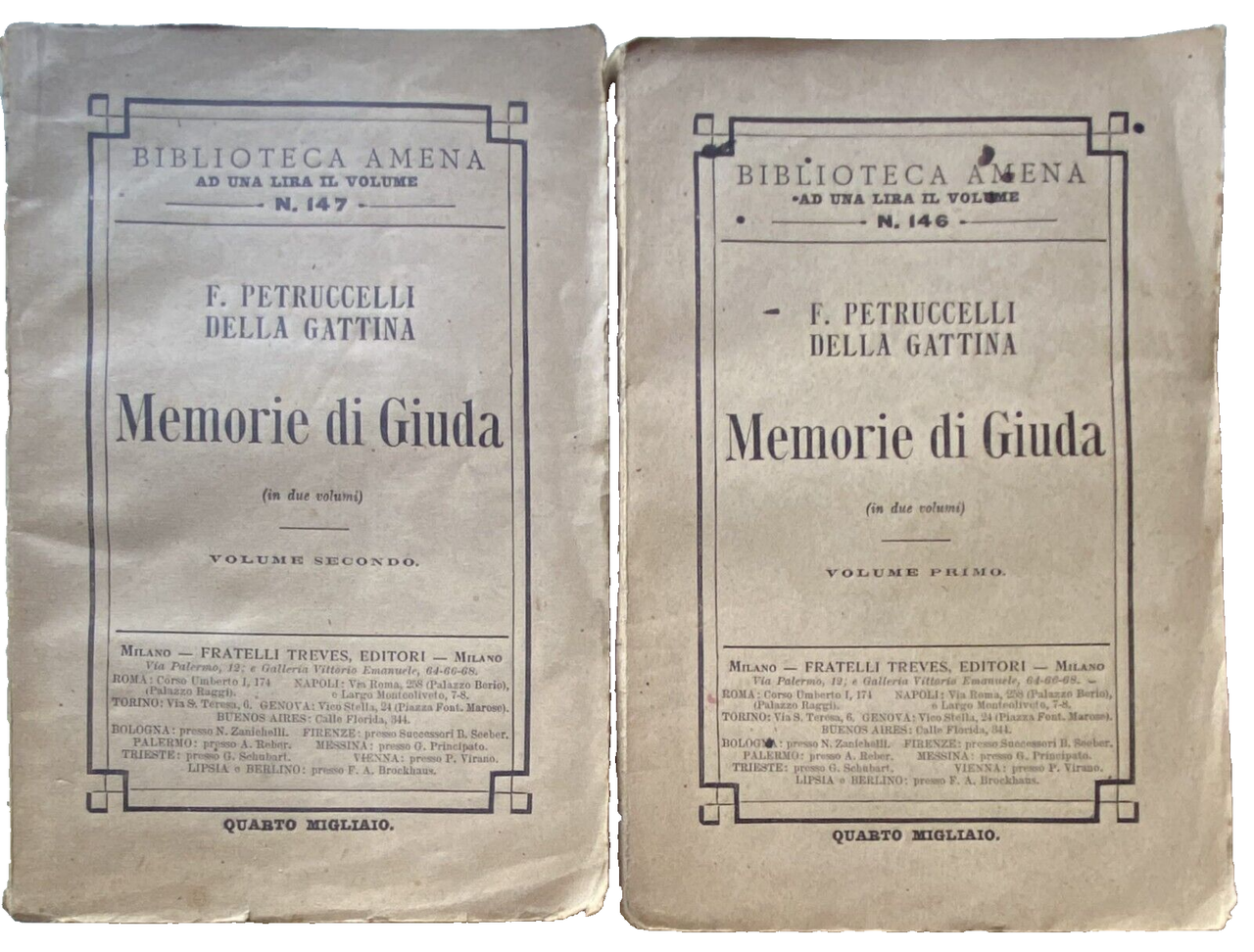 MEMORIE DI GIUDA IN DUE VOLUMI