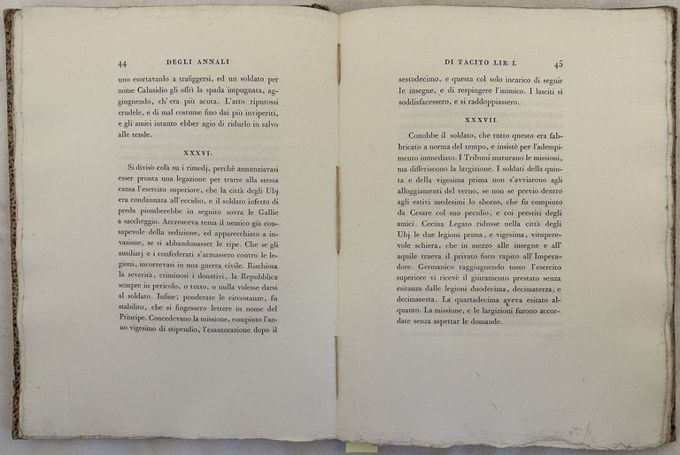 ANNALI DI C. CORNELIO TACITO TRADOTTI DA LUDOVICO VITTORIO SAVIOLI …