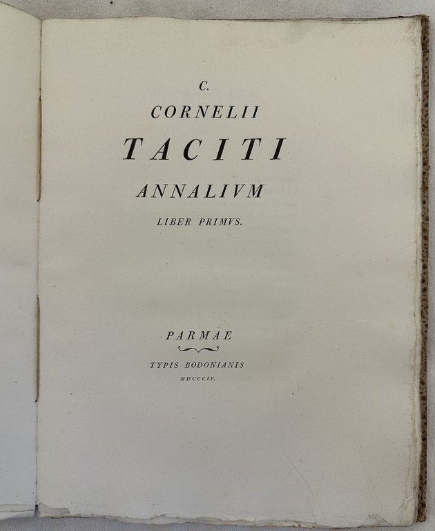 ANNALI DI C. CORNELIO TACITO TRADOTTI DA LUDOVICO VITTORIO SAVIOLI …