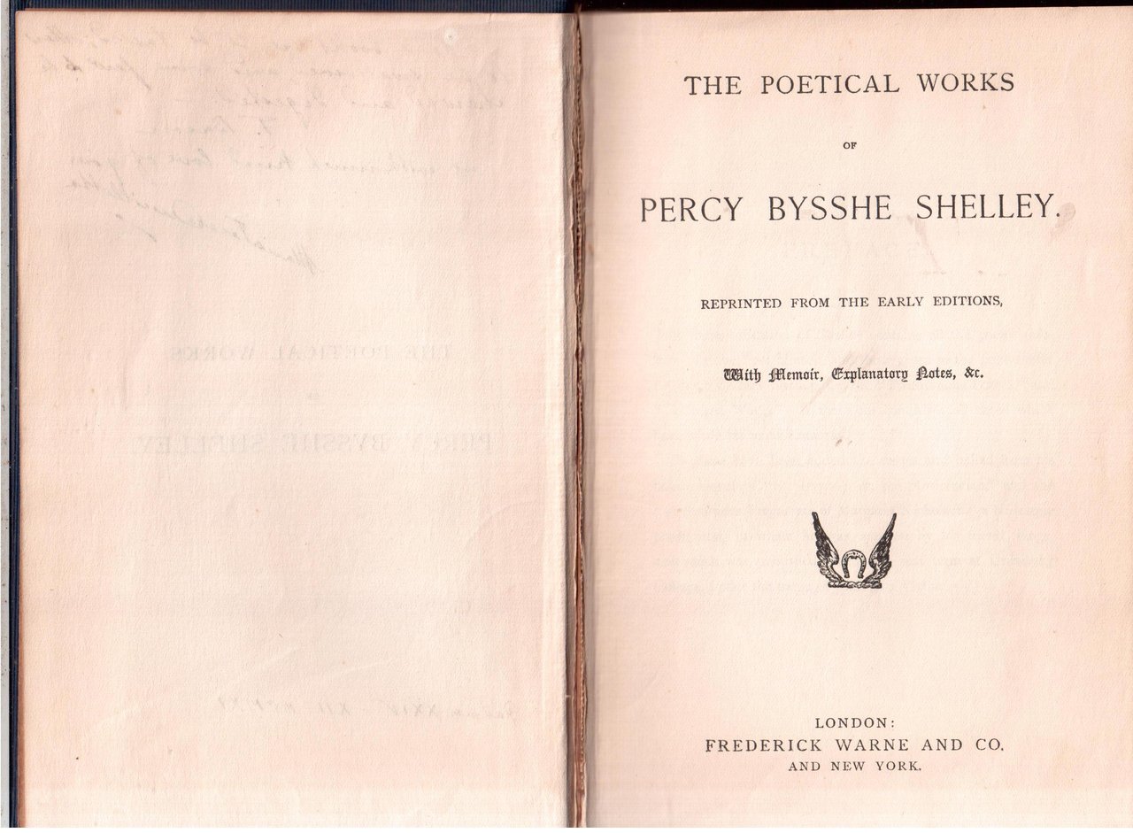 The poetical works of Percy Bysshe Shelley