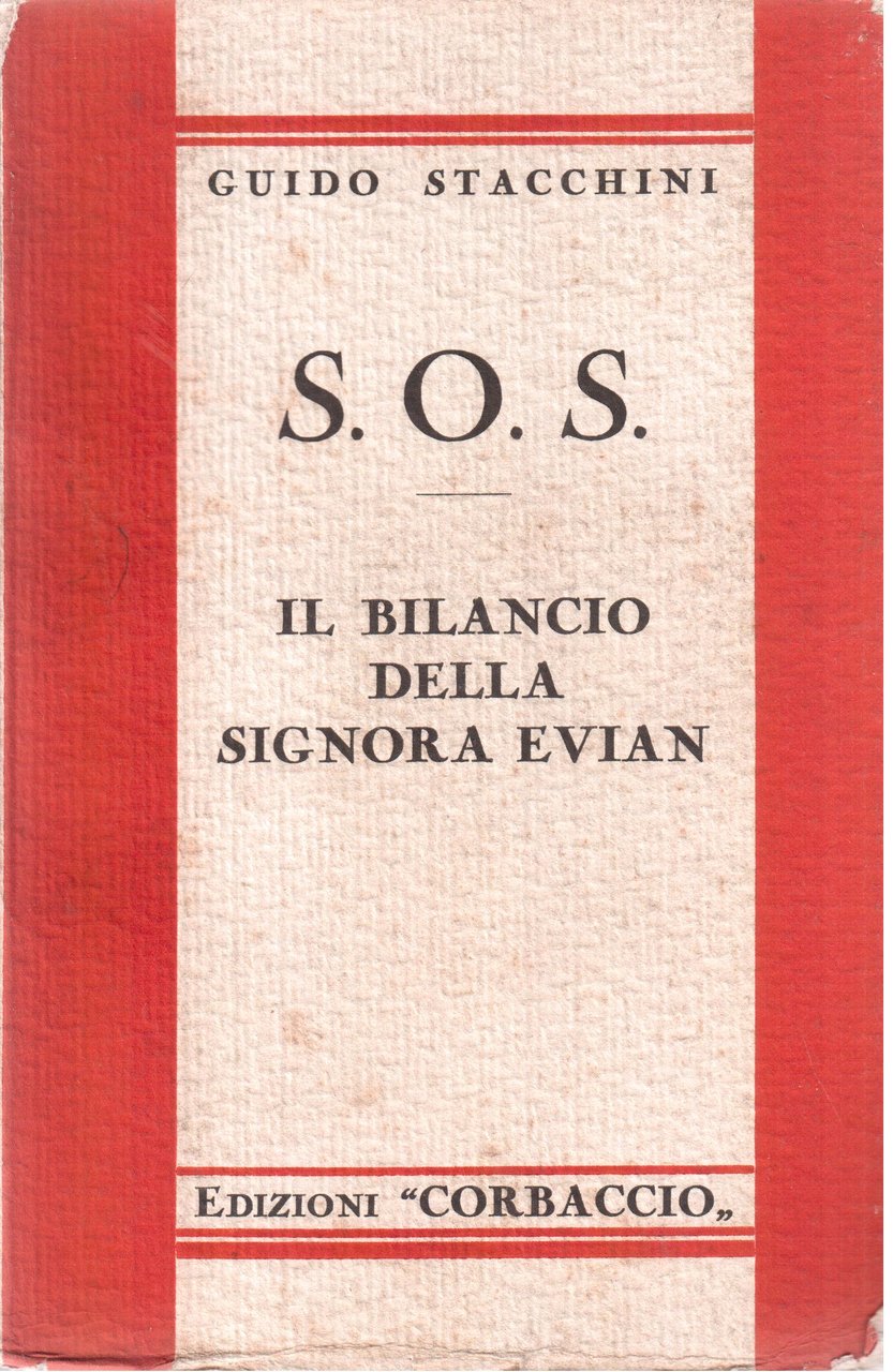 Guido Stacchini - S.O.S.-Il bilancio della signora Evian- Teatro