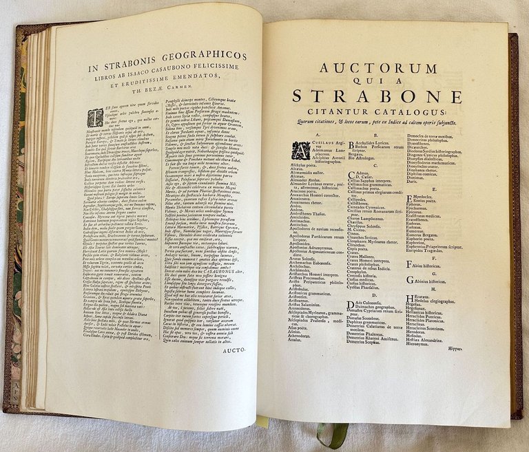 STRABONIS RERUM GEOGRAPHICARUM LIBRI XVII ACCEDUNT HUIC EDITIONI, AD CASAUBONIANAM …