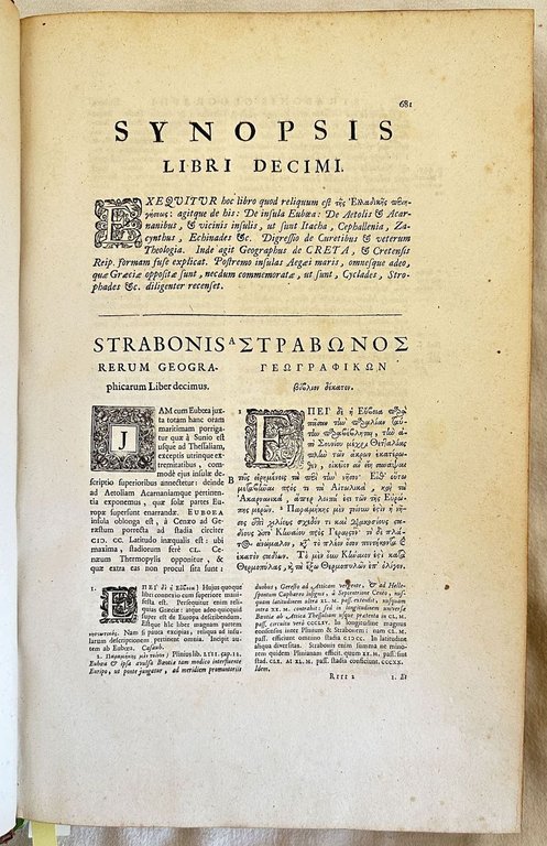 STRABONIS RERUM GEOGRAPHICARUM LIBRI XVII ACCEDUNT HUIC EDITIONI, AD CASAUBONIANAM …