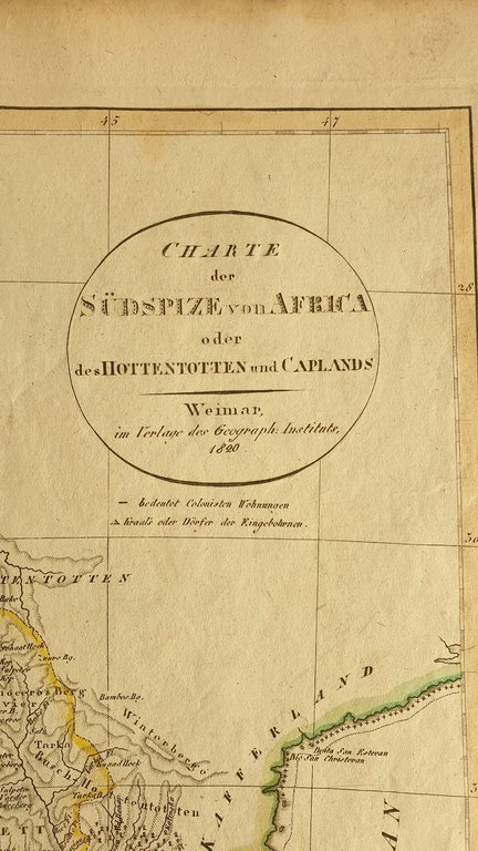 CHARTE DER SUDSPIZE VON AFRICA O DES HOTTENTOTTEN AND CAPLANDS …