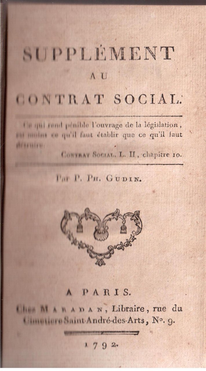 Supplément au Contrat Social