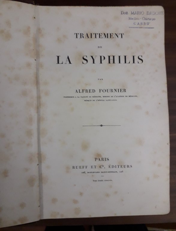 Traitement de la syphilis