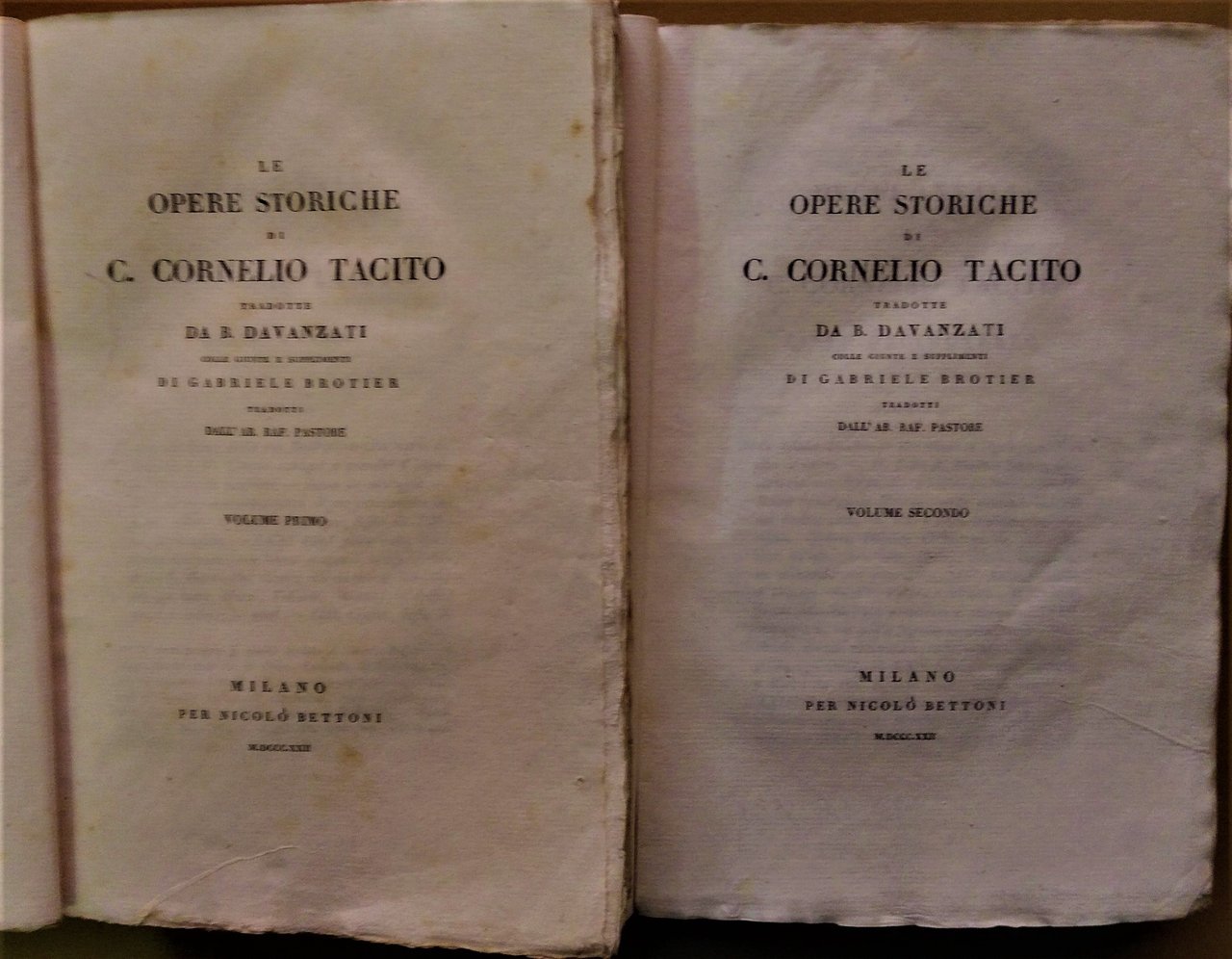 Le opere storiche di C. Cornelio Tacito tradotte da B. …