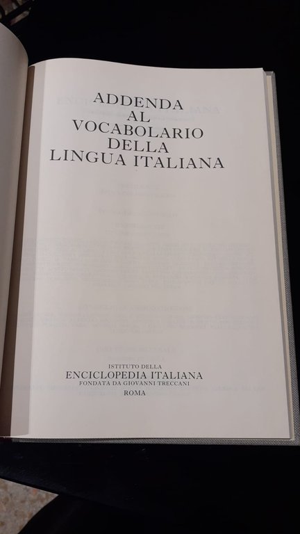 Vocabolario della lingua italiana Treccani - Addenda