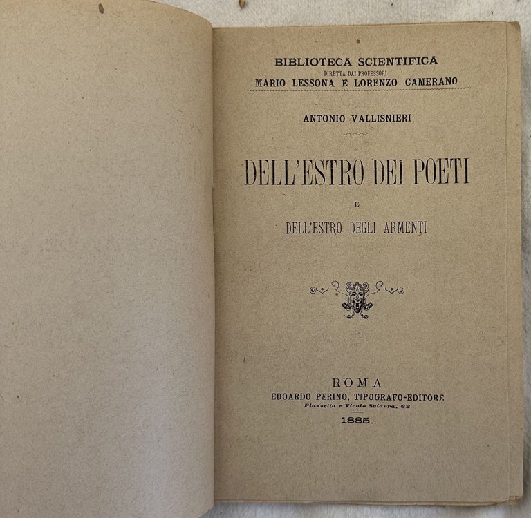 DELL'ESTRO DEI POETI E DELL'ESTRO DEGLI ARMENTI