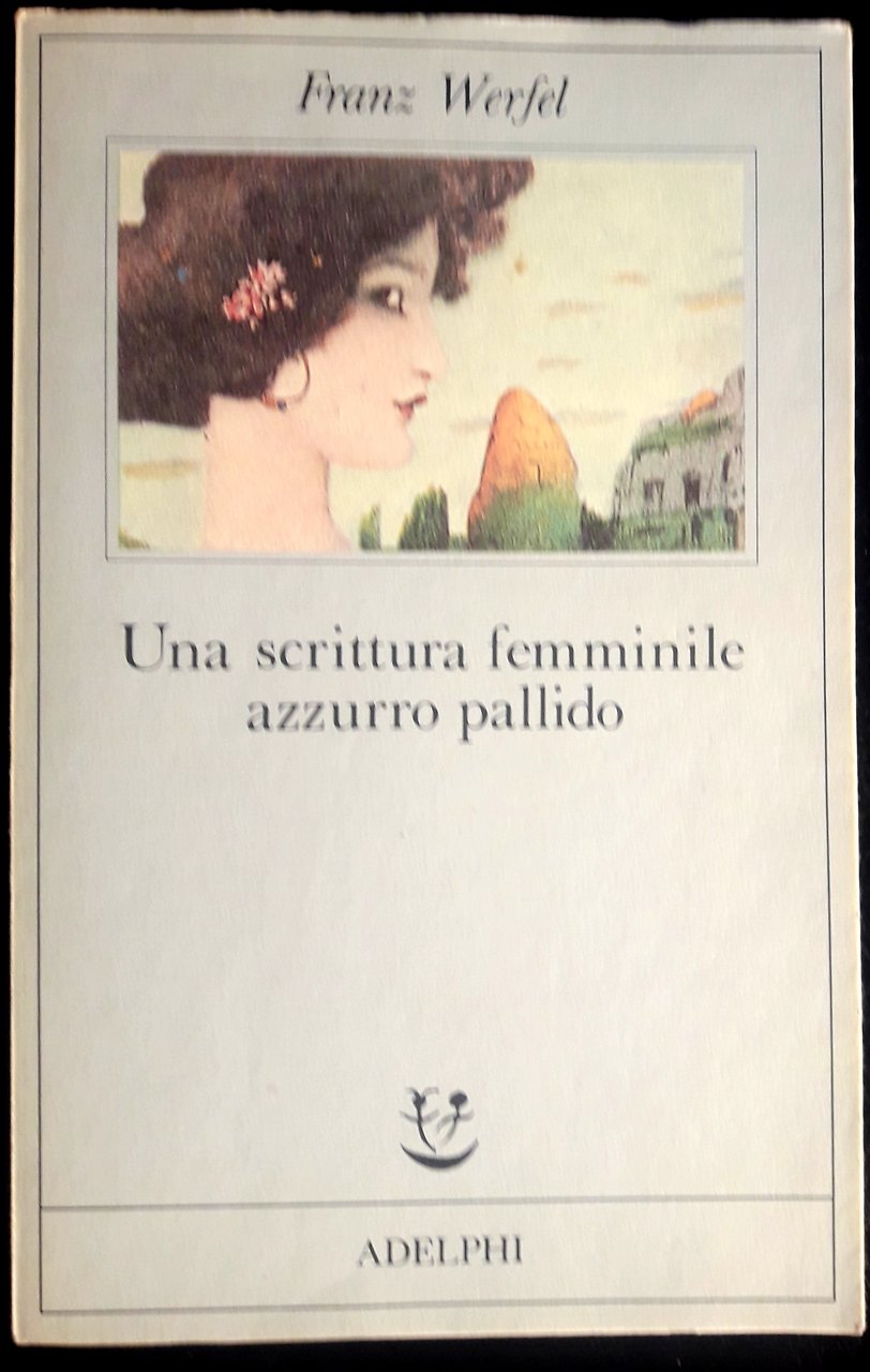 Una scrittura femminile azzurro pallido