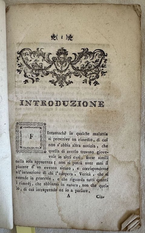 OSSERVAZIONI SULLA NATURA E FORZA MEDICAMENTOSA DELLA CORTECCIA D'ANGUSTURA